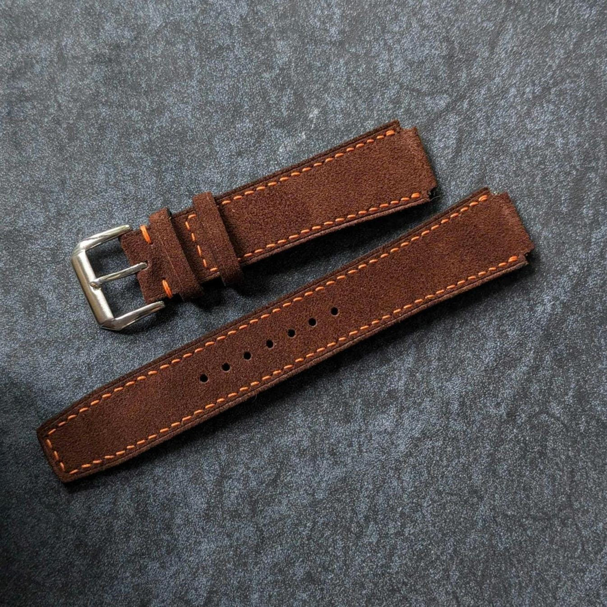 Brown Suede Custom-Made Watch Strap Leather Watch band size 18mm,20mm,22mm,24mm
