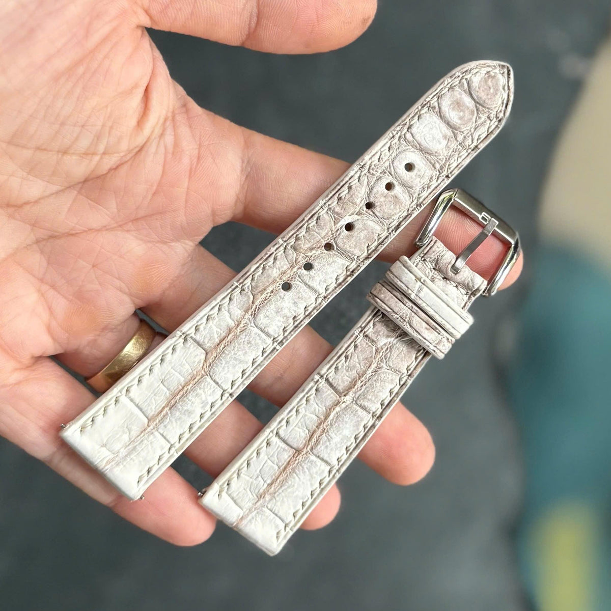 Himalaya Alligator Leather Watch Strap With Quick Release size 18mm-24mm