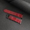 Bordeaux Alligator Leather Watch Strap I Watch band size 18mm,20mm,22mm,24mm I personalized gifts