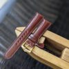 Brown Shell Cordovan Watch Strap Handmade Leather I Watch band size 18mm, 20mm, 22mm, 24mm