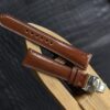 Shell Cordovan Watch Strap Leather With Deployant Clasp Watch band size 18mm, 20mm, 22mm, 24mm