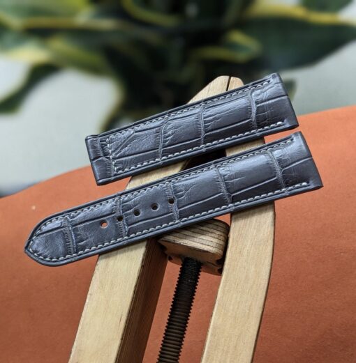 Alligator Watch Strap Handmade Leather For Omega Watches I Watch band size 18mm, 20mm, 22mm, 24mm