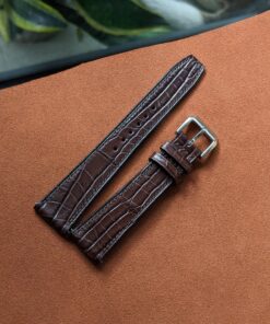 Alligator Watch Strap Handmade Leather I Special Texture I Watch band size 18mm, 20mm, 22mm, 24mm