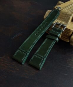 Shell Cordovan Watch Strap I Shinki Soft I Dark Green I Watch band size 18mm, 20mm, 22mm, 24mm