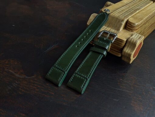 Shell Cordovan Watch Strap I Shinki Soft I Dark Green I Watch band size 18mm, 20mm, 22mm, 24mm