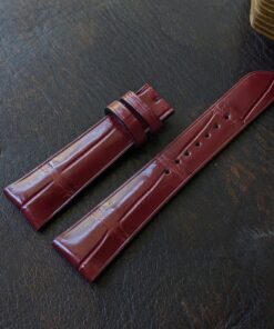 Bordeaux Alligator Leather Watch Strap I Watch band size 18mm, 20mm, 22mm, 24mm I personalized gifts