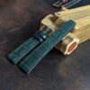 Alligator Watchstraps Leather with Quick Release - Watch band size 18mm, 20mm, 22mm, 24mm