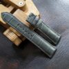 Rolled Edge Alligator Watch Strap Handmade Leather I Grey Color I Regular Lug Watch band