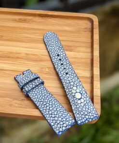 Blue Stingray Leather Watch Strap I Watch band size 18mm,20mm,22mm,24mm I personalized gifts I gifts for him